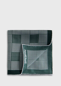 Paul Stuart Printed Silk Glen Plaid Pocket Square, thumbnail 1