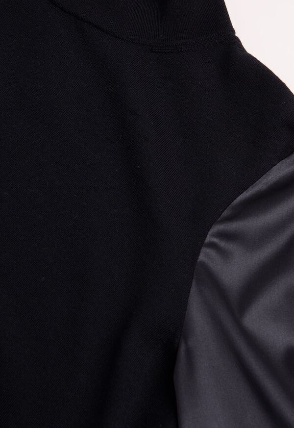 Paul Stuart Mock Neck Blouse with Satin Sleeves, image 2