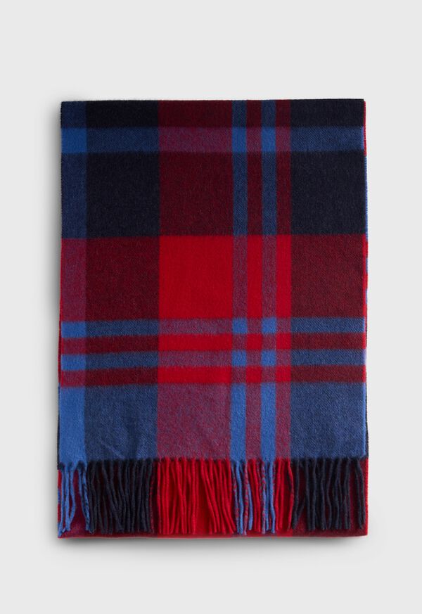 Paul Stuart Woven Cashmere Plaid Scarf, image 2