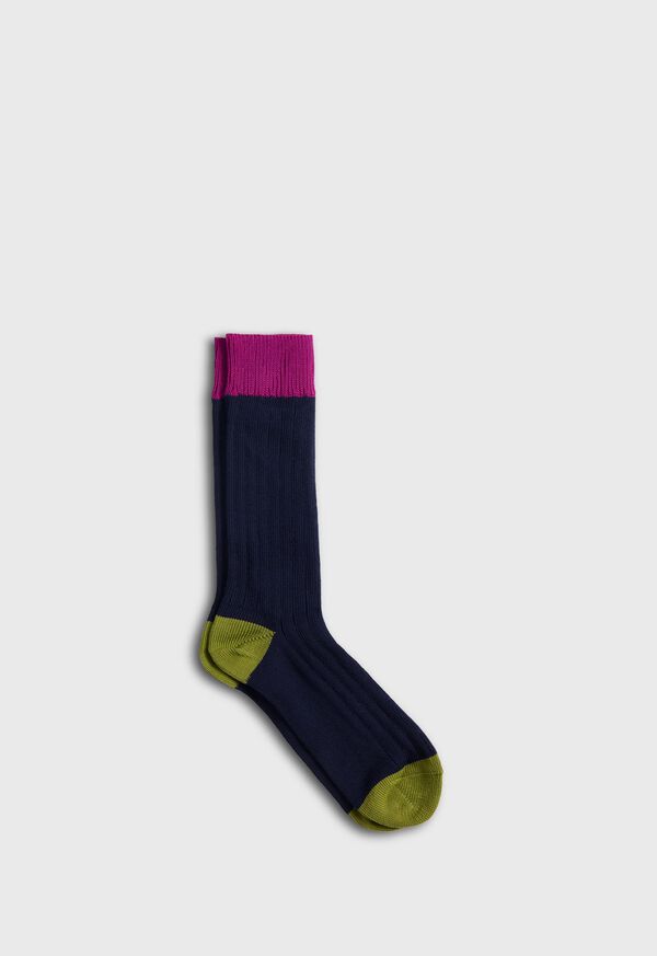 Paul Stuart Cotton Blend Ribbed Sock, image 1