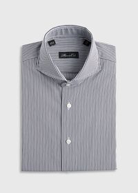 Paul Stuart Black and White Stripe Dress Shirt, thumbnail 1