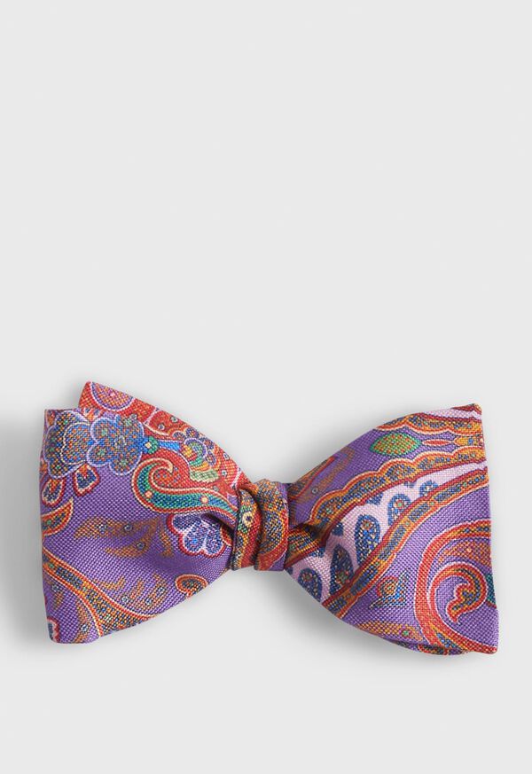 Paul Stuart Printed Silk Paisley Bow Tie, image 2