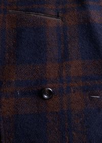 Paul Stuart Double Breasted Boucle Plaid Coat, thumbnail 5