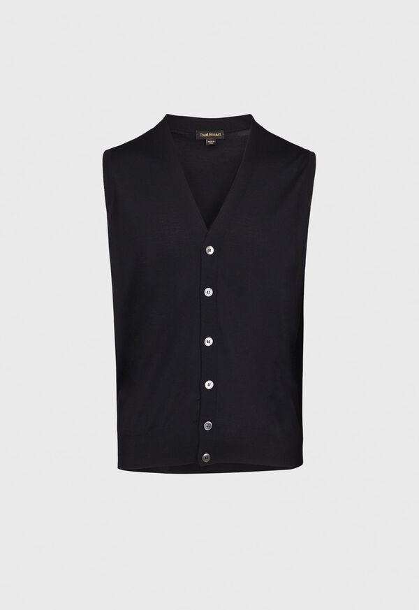 Paul Stuart Merino Wool Button Front Vest, image 1