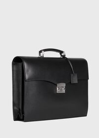 Paul Stuart Single Gusset Briefcase With Curved Front Pocket, thumbnail 2