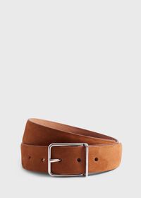 Paul Stuart Suede Belt with Nickel Buckle, thumbnail 1