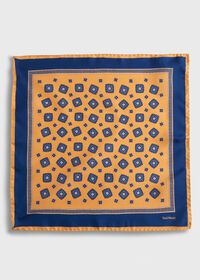 Paul Stuart Silk Tossed Medallion Pocket Square, thumbnail 2