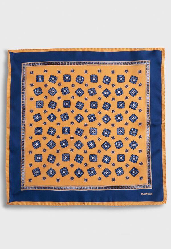 Paul Stuart Silk Tossed Medallion Pocket Square, image 2