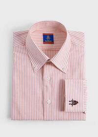 Paul Stuart Striped Oxford Logo Sport Shirt, thumbnail 1