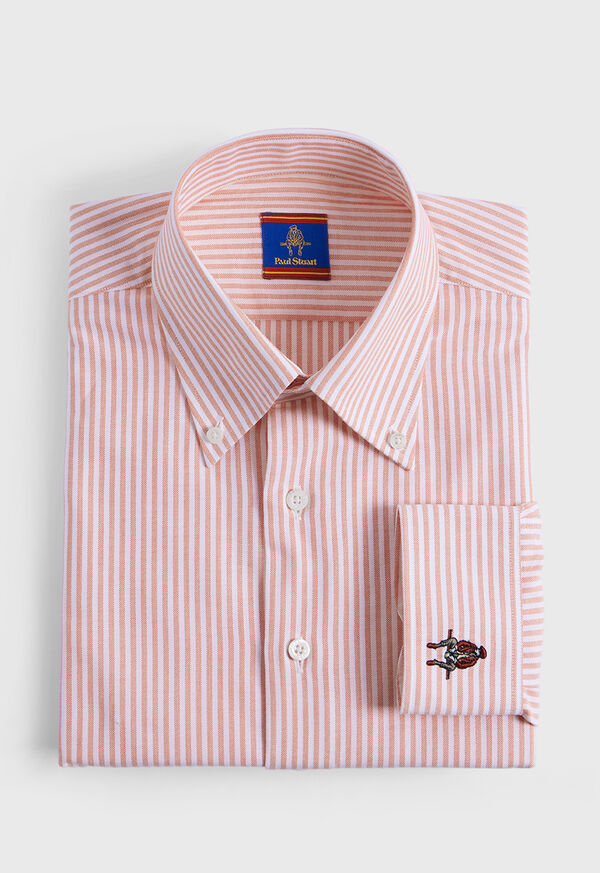 Paul Stuart Striped Oxford Logo Sport Shirt, image 1