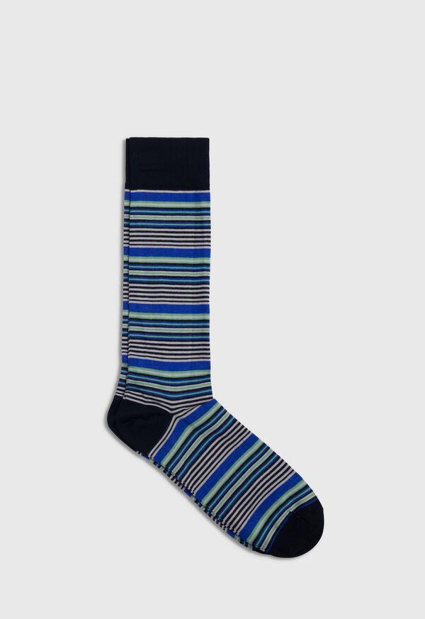 Paul Stuart Mercerized Cotton Variegated Stripe Sock, image 1