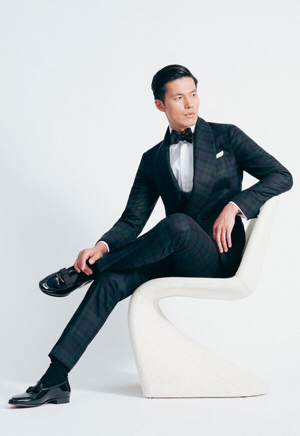 Paul Stuart Black Watch Shawl Collar Tuxedo, image 2