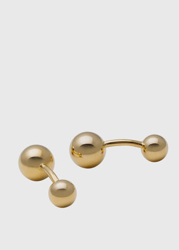 Paul Stuart Gold Double-Sided Ball Cufflinks