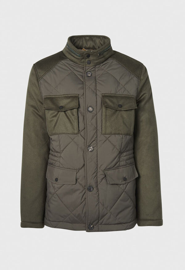Paul Stuart Cashmere and Microfiber Quilted Field Jacket, image 1