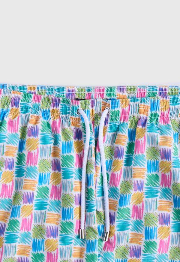 Paul Stuart Abstract Squares Swim Trunk, image 3