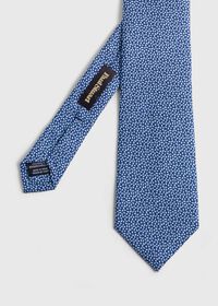 Paul Stuart Printed Silk Two Color Micro Oval Tie, thumbnail 1