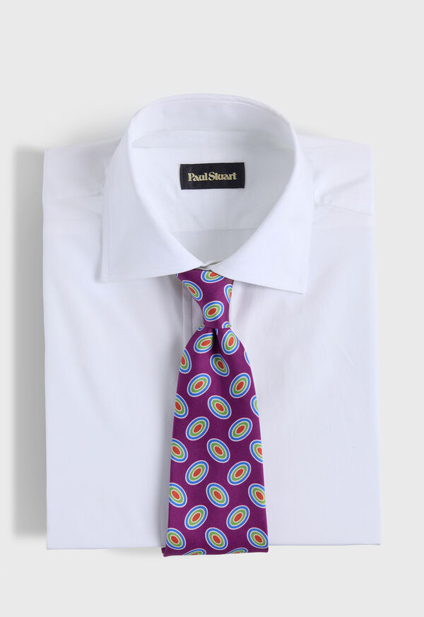 Paul Stuart Printed Silk Tossed Oval Tie, image 2