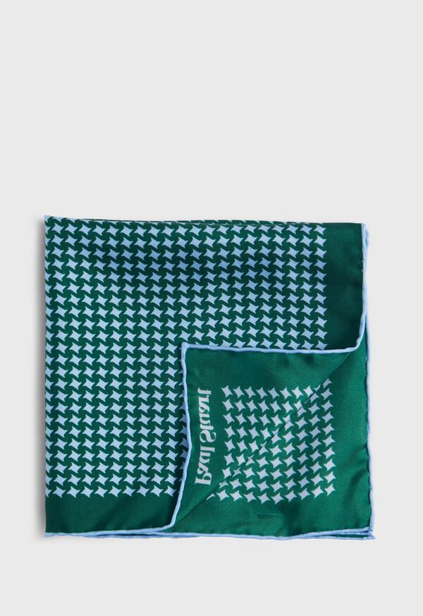 Paul Stuart Printed Silk Houndstooth Pocket square, image 1