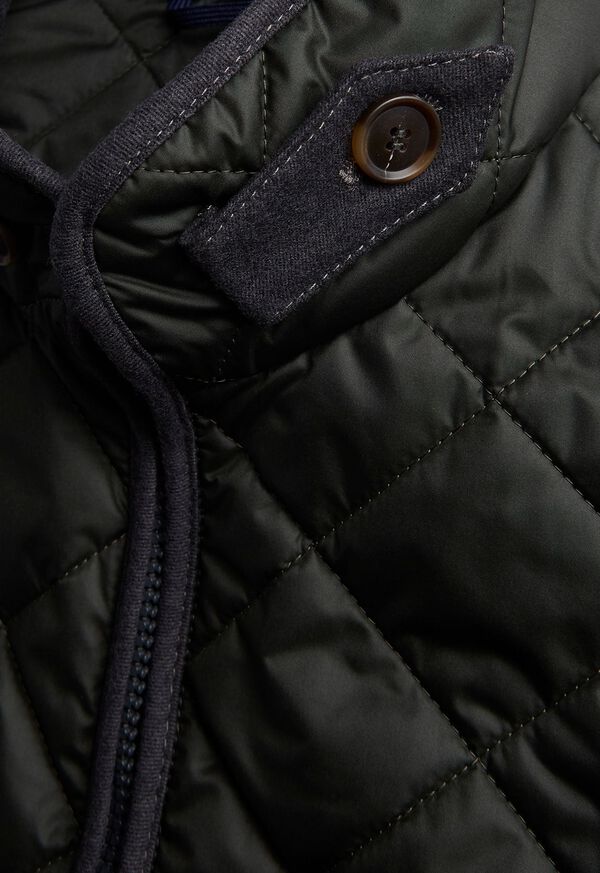 Paul Stuart Nylon Quilted Vest with Piping, image 3