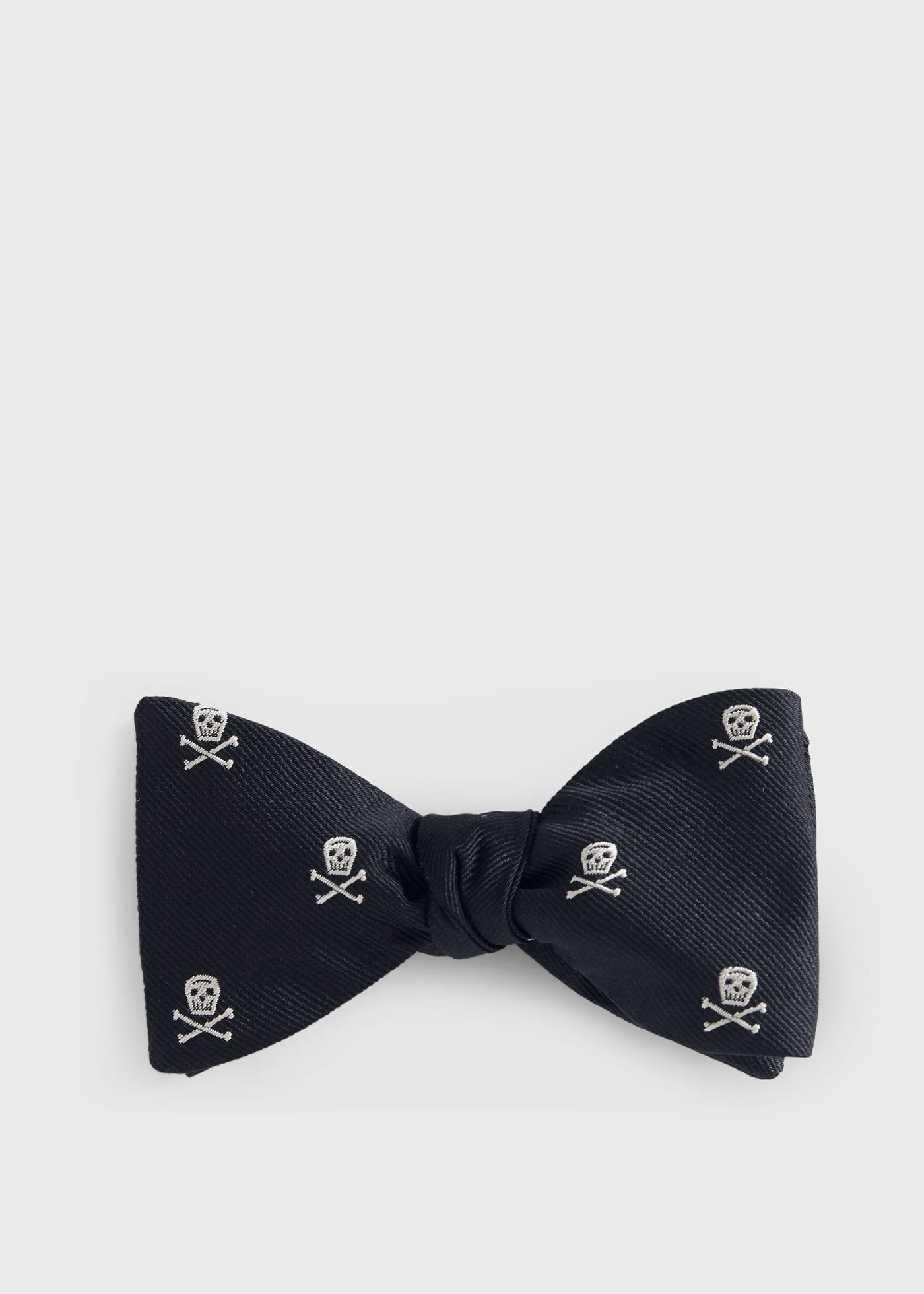 Woven Silk Skull & Bone Bowtie