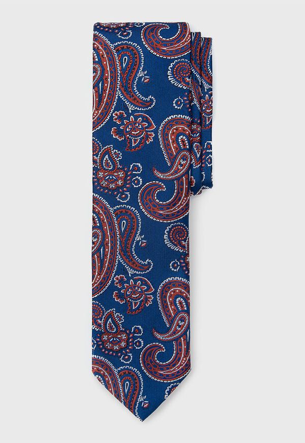 Paul Stuart Silk Paisley Tie, image 1
