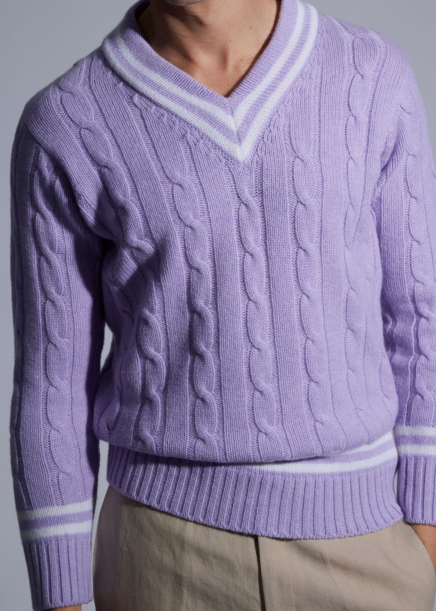 V neck tennis sweater on sale