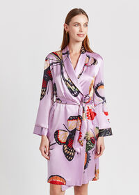 Paul Stuart Silk Butterfly Motif Robe, thumbnail 3