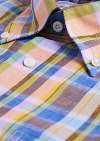 Paul Stuart Linen Plaid Sport Shirt, thumbnail 2