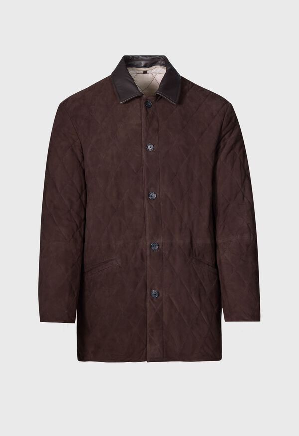 Paul Stuart Quilted Waterproof Suede Jacket, image 5