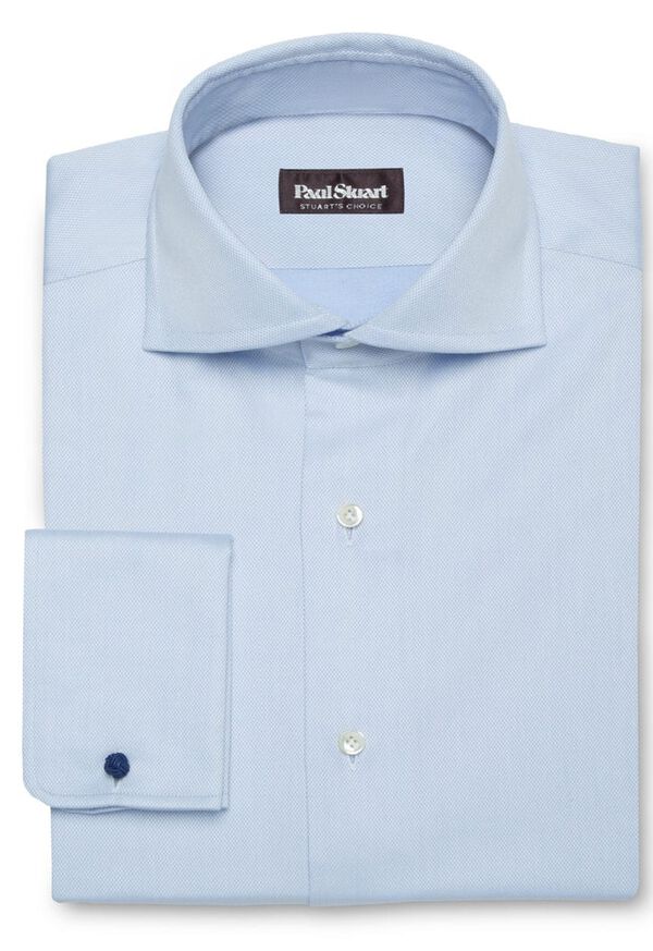 Paul Stuart Stuart's Choice Blue Super 120's Cotton Dress Shirt, image 1