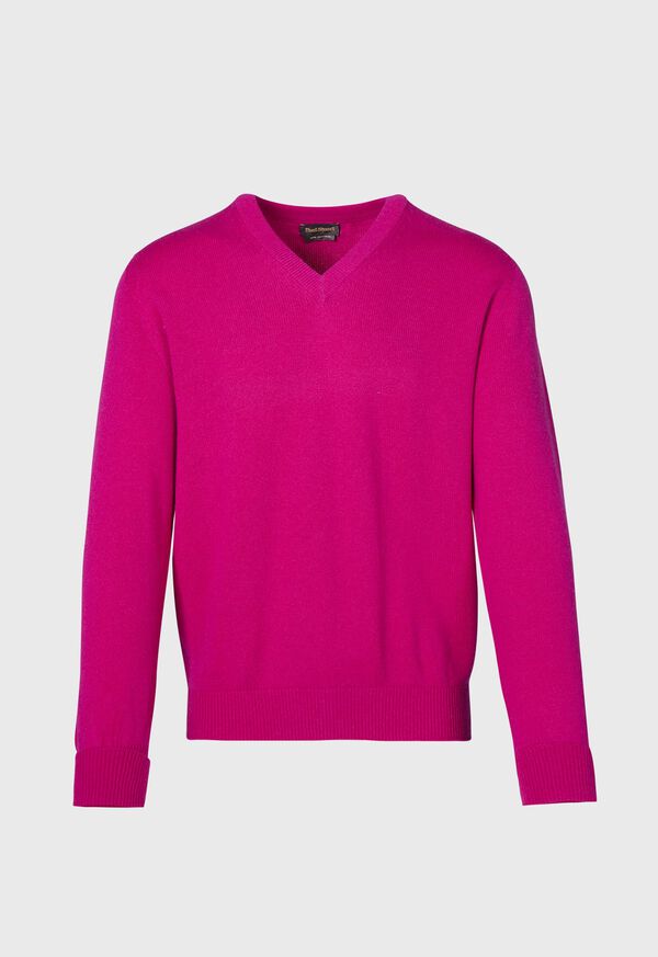 Paul Stuart Classic Cashmere Double Ply V-Neck Sweater, image 1