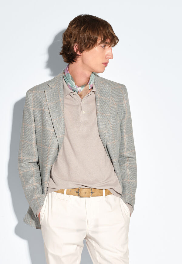 Paul Stuart Linen & Cotton Long Sleeve Polo, image 2