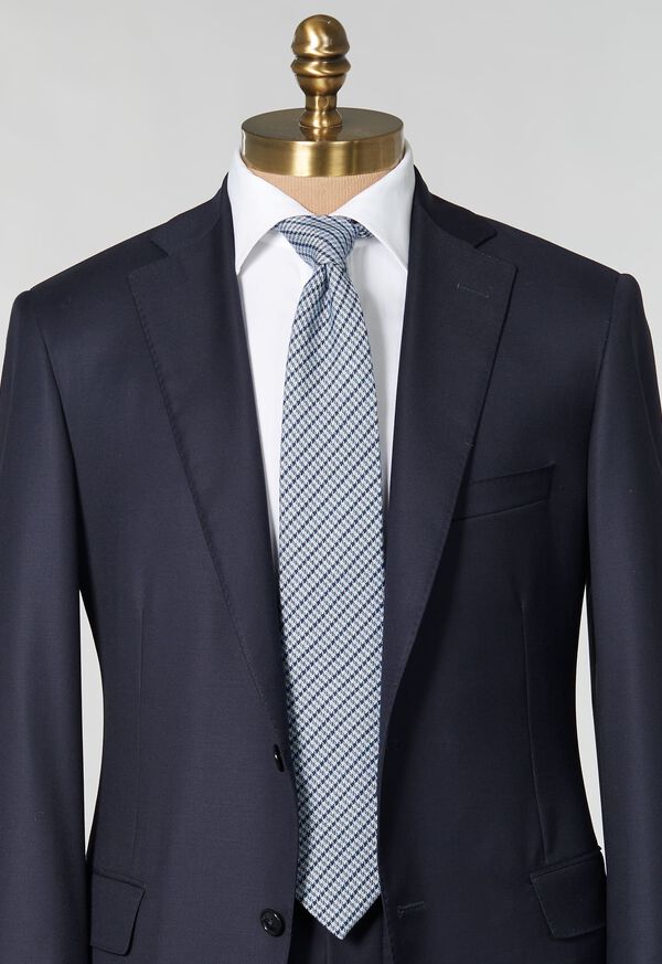 Paul Stuart Two Color Silk And Wool Houndstooth Tie, image 2