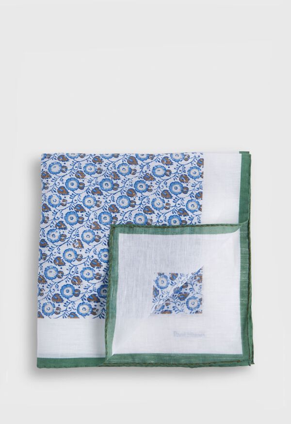 Paul Stuart Linen & Cotton Spring Floral Pocket Square, image 1