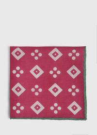 Paul Stuart Linen Medallion Pocket Square, thumbnail 2