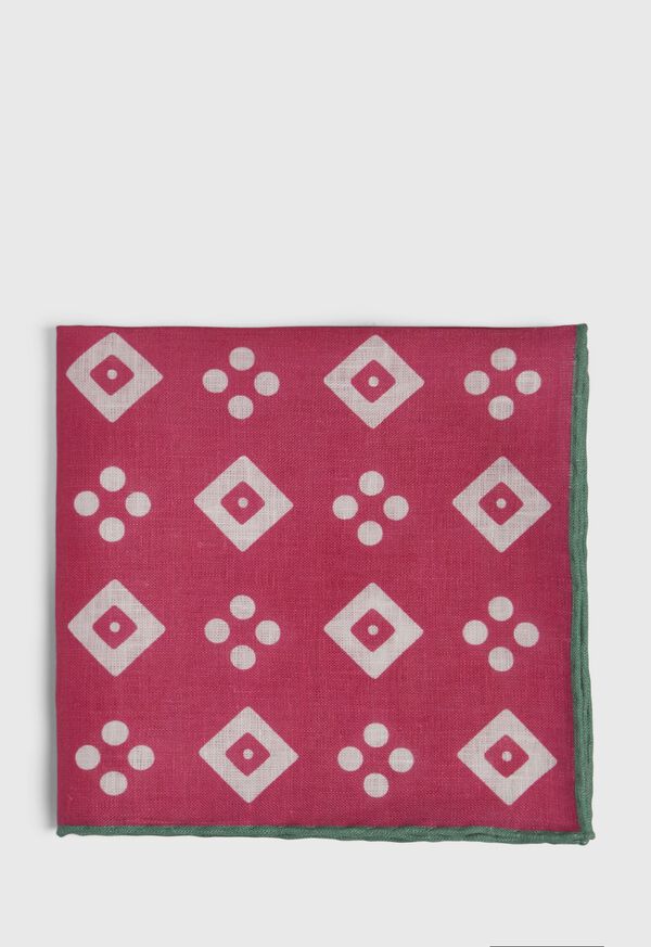 Paul Stuart Linen Medallion Pocket Square, image 2