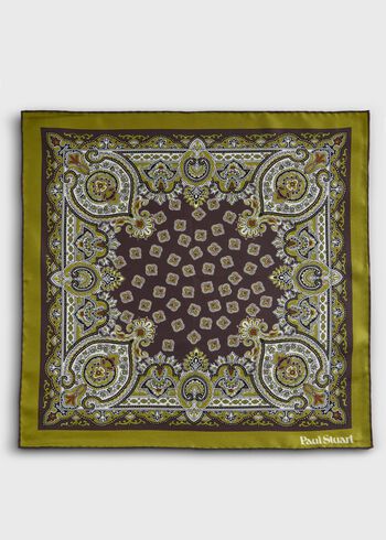Paul Stuart Ornate Print Pocket Square
