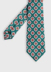 Paul Stuart Printed Silk Large Square Medallion Tie, thumbnail 3