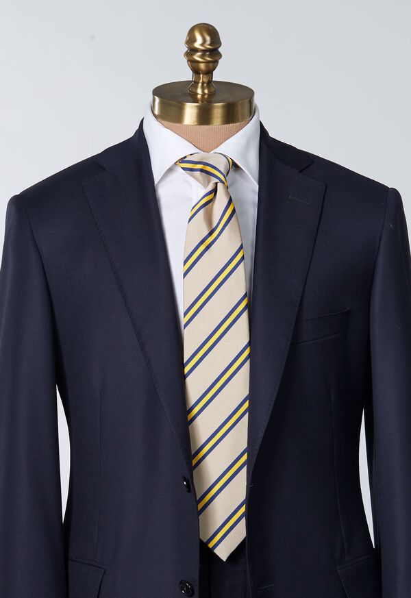 Paul Stuart Woven Silk Regimental Stripe Tie, image 2