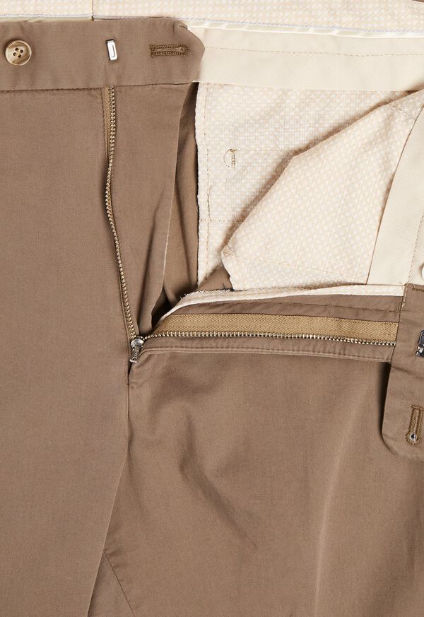 Paul Stuart Khaki Cotton Stretch Pant, image 2