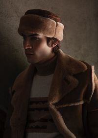 Paul Stuart Round Shearling Hat, thumbnail 2