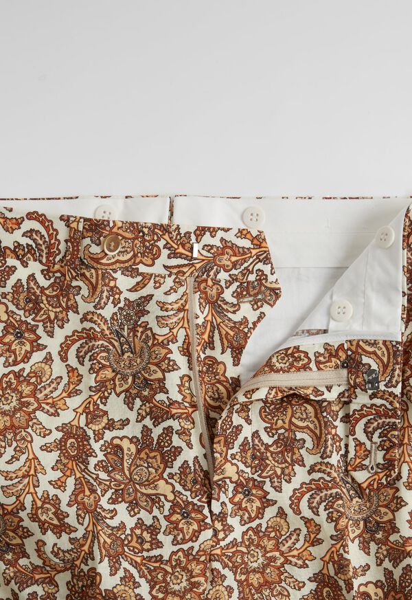 Paul Stuart Printed Paisley Linen Dress Trouser, image 2