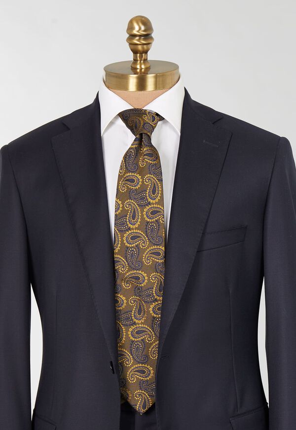 Paul Stuart Woven Silk Two Tone Paisley Tie, image 6