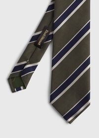 Paul Stuart Silk and Linen Stripe Tie, thumbnail 1