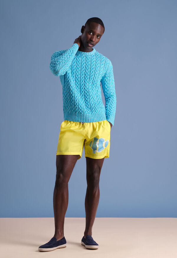 Paul Stuart Fish Print Swim Trunk, image 2