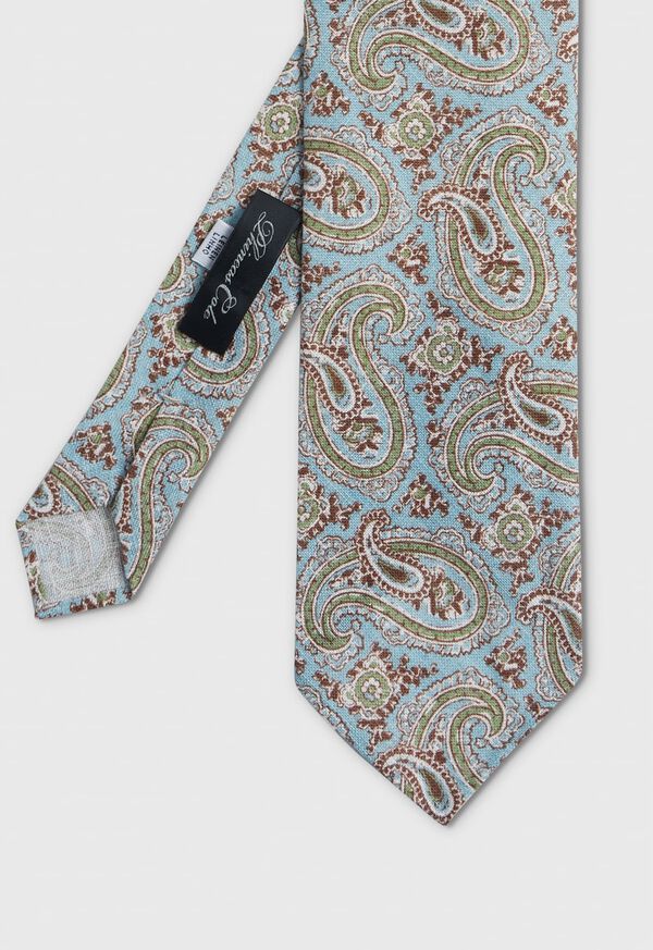 Paul Stuart Printed Linen Paisley Tie, image 1