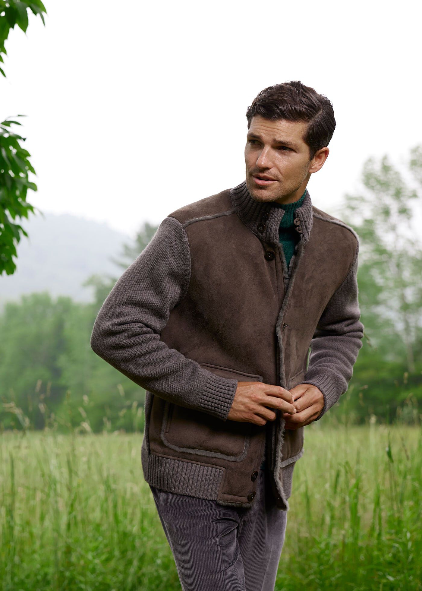 Shearling sweater mens store