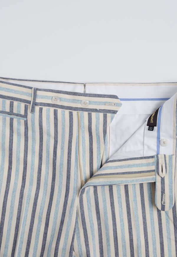Paul Stuart Blue & Navy Stripe Cotton Pant, image 5