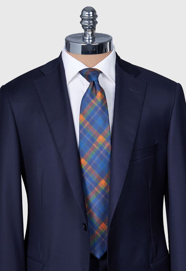 Paul Stuart Printed Silk Madder Plaid Tie, image 2