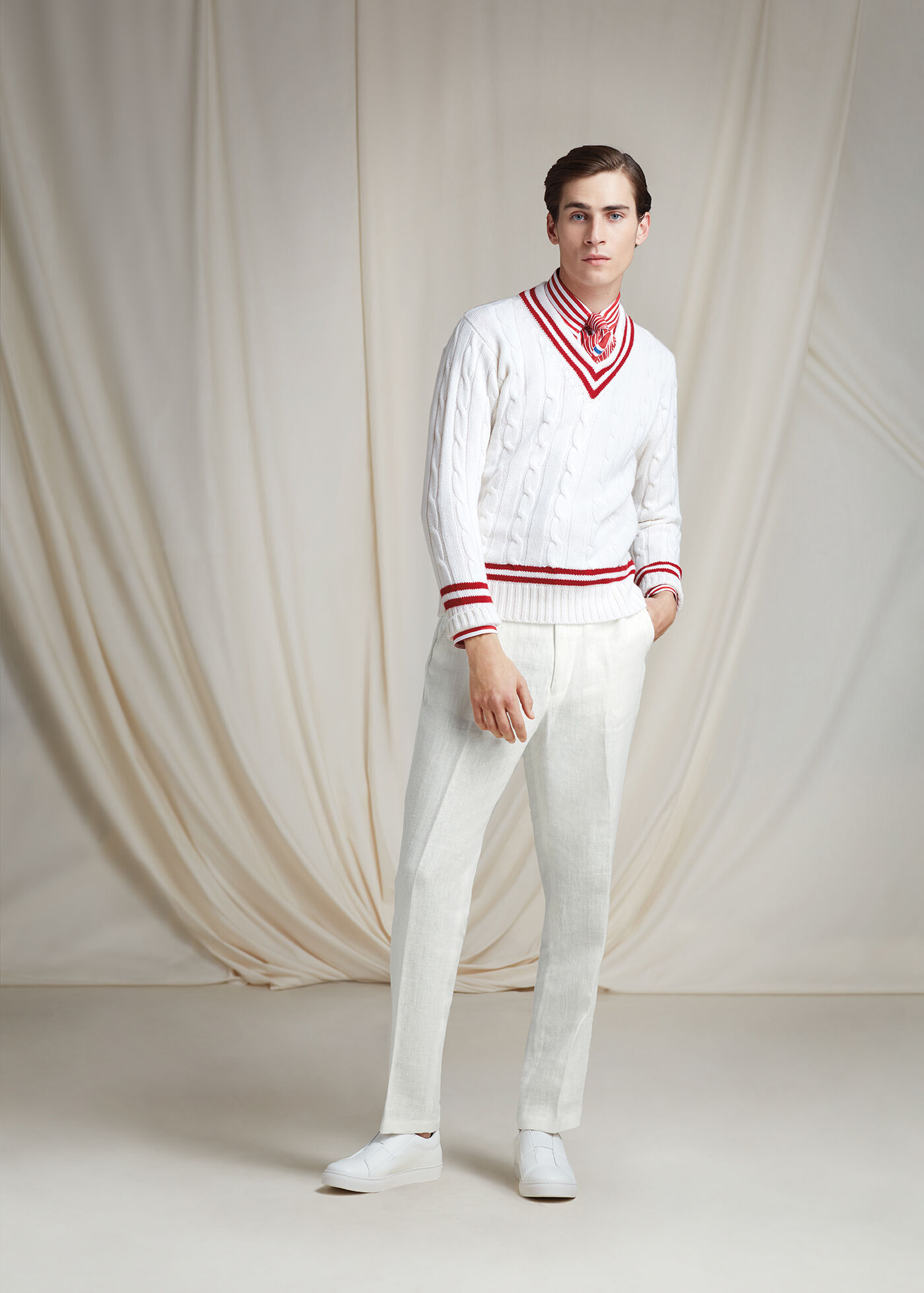 White tennis sweater store